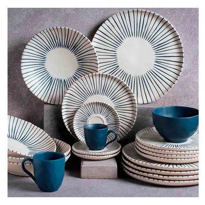 Conjunto com 6 Xícaras e Pires para Café Porto Brasil Bio Elemento em Stoneware - 120 ml Cinza