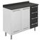 Gabinete Diamante com 2 Portas 4 Gavetas Itatiaia Branco e Preto