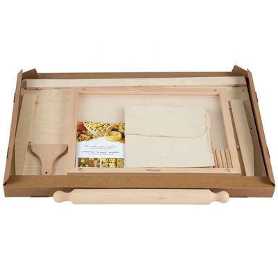 Conjunto para Preparo de Pastas Eppicotispai em Madeira 5 Peças Bege