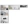Cozinha Compacta Itatiaia Rose 7 Portas 6 Prateleiras 245cm Branco com Preto