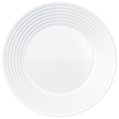 Conjunto de Pratos de Sobremesa Duralex Saturno em Vidro 19 cm 24 Peças Branco