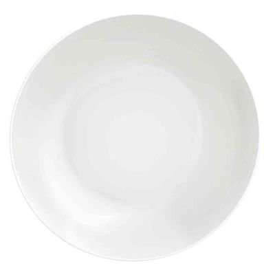 Conjunto com 12 Pratos Tramontina Leonora em Porcelana Branco