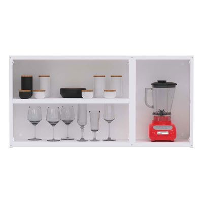 Cozinha Compacta Colomarq Titanium com 11 Portas, 4 Gavetas e 7 Prateleiras Branco