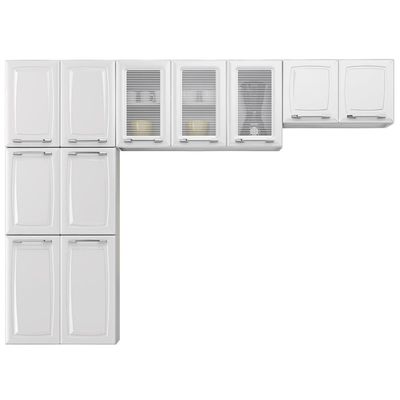 Cozinha Completa Itatiaia Diamante 13 Portas 4 Gavetas Branco