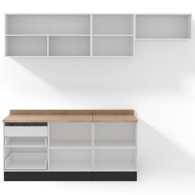Cozinha Completa Bartira Linea 6 Portas 3 Gavetas Branco