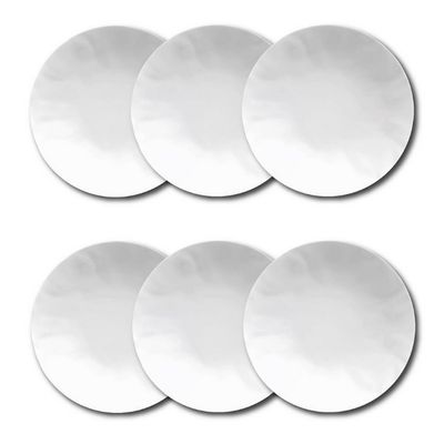 Conjunto de Pratos Fundos Germer Orgânico em Porcelana 6 Peças Branco