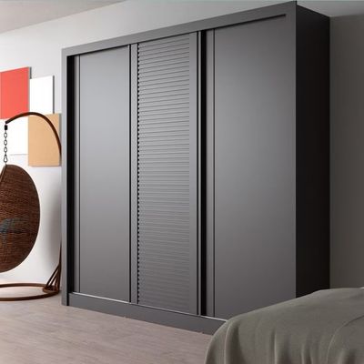 Guarda-Roupa Casal Bartira Village com 3 Portas 4 Gavetas e 243,1cm Grafite