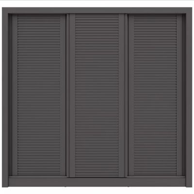 Guarda-Roupa Casal Bartira Village com 3 Portas Ripadas, 4 Gavetas e 243.1cm Grafite