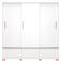 Guarda Roupa Casal Bartira Monza 3 Portas de Correr 3 Gavetas Branco