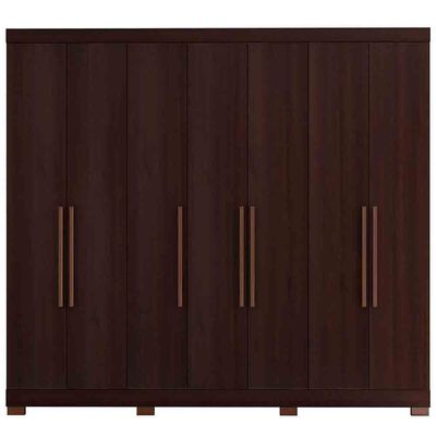 Guarda-Roupa Casal Bartira Diplomata com 7 Portas e 6 Gavetas Café