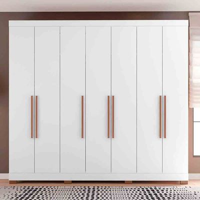 Guarda-Roupa Casal Bartira Diplomata com 7 Portas e 6 Gavetas Branco