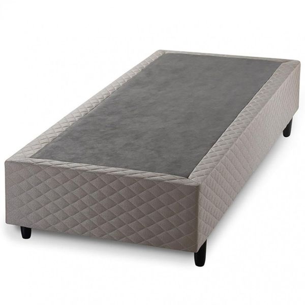 Base Box para Colchão Solteiro Strong One Face Plus Hellen Estofados Bege Base Box para Colchão Solteiro Strong One Face Plus Hellen Estofados Bege