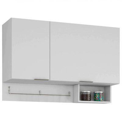 Cozinha Completa Bartira Rubi com 10 Portas, 5 Gavetas e 6 Prateleiras Branco
