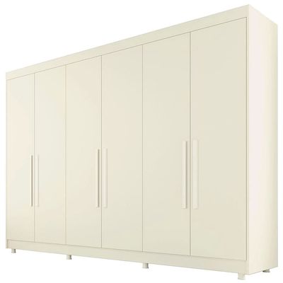 Guarda-Roupa Casal Europa Palermo com 6 Portas e 6 Gavetas Off White