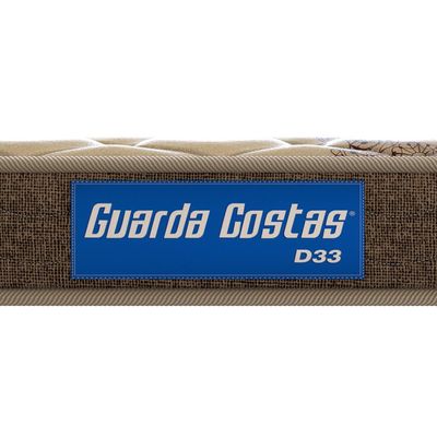 Colchão de Solteiro Probel Guarda Costas Espuma D33 Bege com Marrom