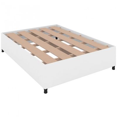 Box de Casal Barreto Lonçarcci Inova com Colchão Umaflex Itália com Pillow Top e Molas Ensacadas Branco