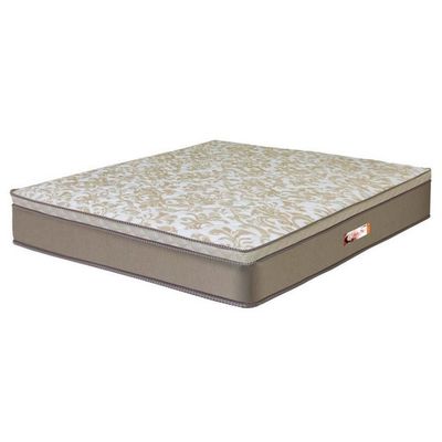 Cama Box King Size e Colchão Hellen Alpha EuroPillow e Molas Ensacadas Bege