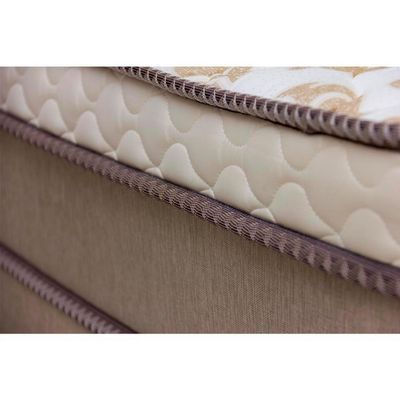 Cama Box King Size e Colchão Hellen Alpha EuroPillow e Molas Ensacadas Bege