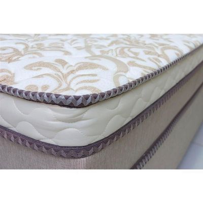 Cama Box King Size e Colchão Hellen Alpha EuroPillow e Molas Ensacadas Bege