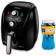 Fritadeira Elétrica Mondial AFN40FB 4L e Faqueiro Brinox Itaparica 24 Peças Preto e Azul / 220V
