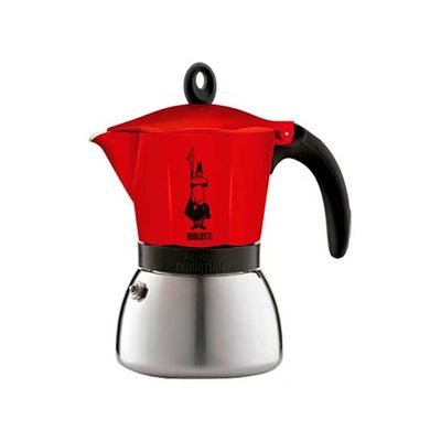 Cafeteira Italiana Bialetti Moka Induction em Alumínio 6 Xícaras Vermelho