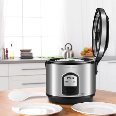 Panela de Arroz Philco 5 Xícaras PH5P Visor Glass Inox 127V