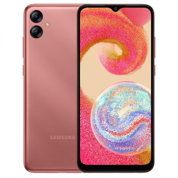 Smartphone Samsung Galaxy A04e 64GB, 3GB RAM, Processador Octa-Core, Bateria de 5000mAh, Câmera Traseira Dupla, Tela de 6.5 Cobre / Bivolt