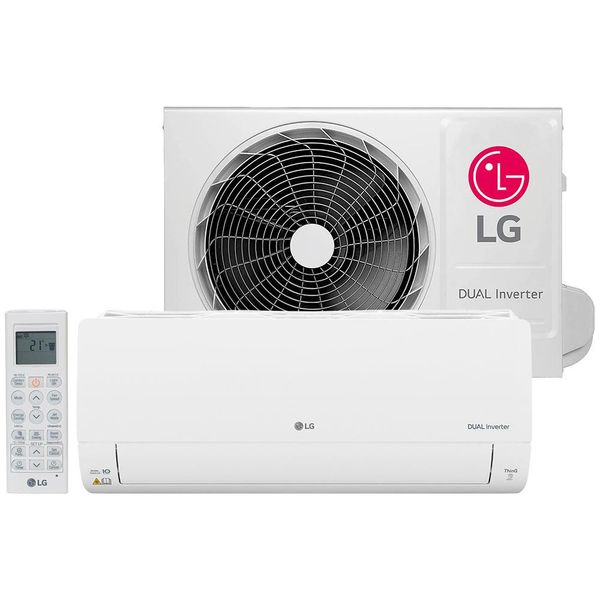 Ar-Condicionado Split Dual Inverter Voice UV Nano S4-W12JA3XA Quente e Frio 12.000 BTUs LG Branco / 220V Ar-Condicionado Split Dual Inverter Voice UV Nano S4-W12JA3XA Quente e Frio 12.000 BTUs LG Branco / 220V