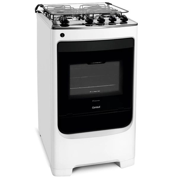 Fogão 4 Bocas CFO4NAB com Acendimento Automático e Design Frente Única Consul Branco / Bivolt Fogão 4 Bocas CFO4NAB com Acendimento Automático e Design Frente Única Consul Branco / Bivolt