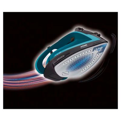 Ferro de Passar a Vapor Arno Ultragliss Durilium Plus FMY com Spray e Base Antiaderente Azul / 110V