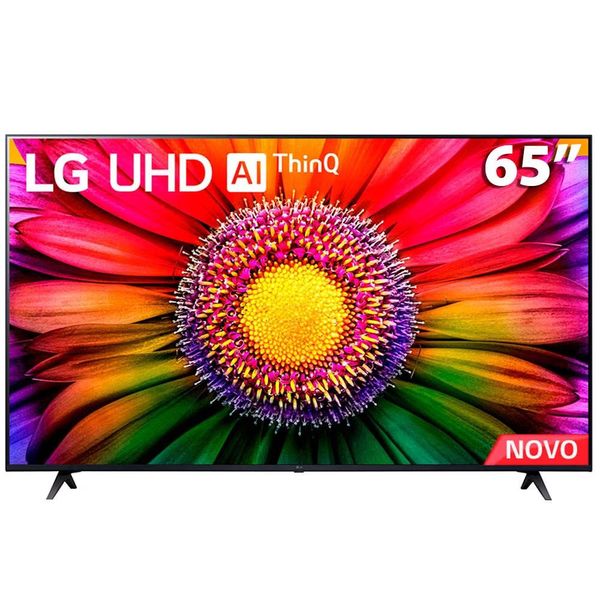 Smart TV 65 LG 4K UHD ThinQ AI 65UR8750PSA HDR, Bluetooth, Alexa, Google Assistente, Airplay 2, 3 HDMIs Preto