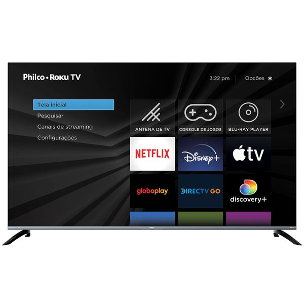 Smart Tv 58” Philco 4K PTV58G70R2CSGBL Roku Tv Led Dolby Audio Bivolt