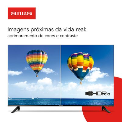 Smart TV AIWA 43” Android Full HD Borda Ultrafina HDR10 Dolby Áudio AWS-TV-43-BL-02-A Bivolt