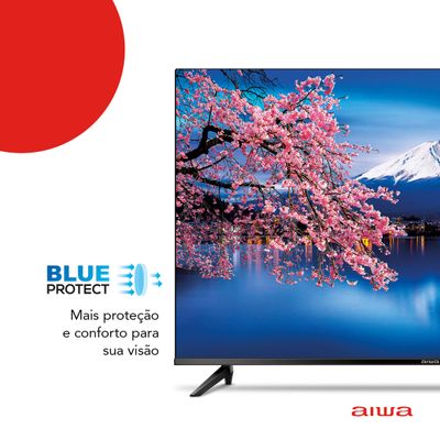 Smart TV AIWA 43” Android Full HD Borda Ultrafina HDR10 Dolby Áudio AWS-TV-43-BL-02-A Bivolt
