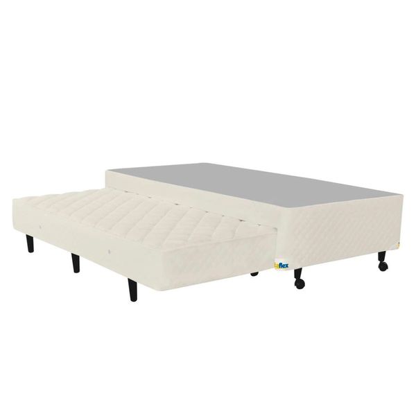 Base Box para Colchão Solteiro Itaflex Lyon com Cama Auxiliar 42x96x203 cm Bege Base Box para Colchão Solteiro Itaflex Lyon com Cama Auxiliar 42x96x203 cm Bege