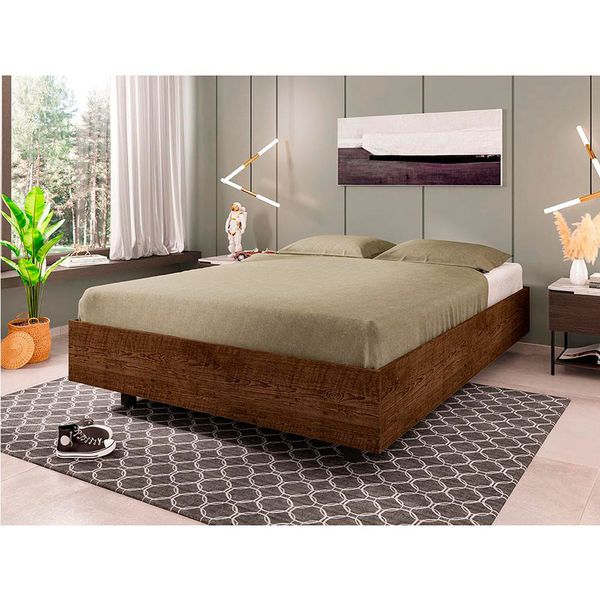 Cama Box de Casal Pequim Framar Malbec Cama Box de Casal Pequim Framar Malbec