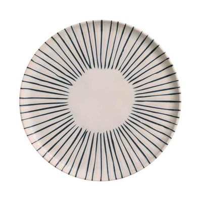 Conjunto com 6 Pratos Rasos Porto Brasil Bio Elemento em Stoneware 27,5 cm Cinza