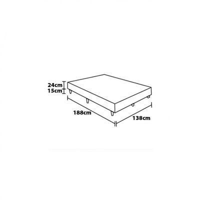 Base Box Casal Turquia 39x138x188cm Biflex Grafite