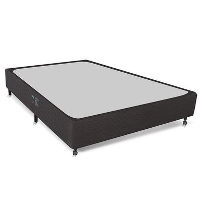 Cama Box Casal Castor Sleep Class Hibrido com Mola Ensacada 64x138x188cm Branco, Cinza e Marrom