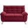 Sofá 2 Lugares Arezzo Revestido em Suede Linoforte Vermelho