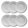 Conjunto de Pratos Fundos Germer Tassel em Porcelana 6 Peças Branco