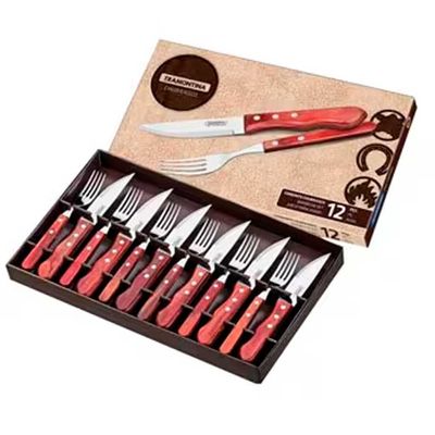 Jogo para Churrasco Tramontina Polywood 12 Peças 21199796 Vermelho