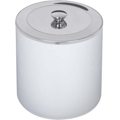Lixeira Tramontina com Tampa Útil em Polipropileno e Inox - 5 L Branco