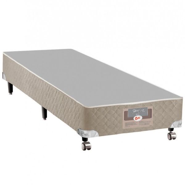 Base Box para Colchão Viúva Castor Silver Star 27x120x203cm Branco com Bege