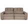 Sofá 5 Lugares Luizzi Bugatti II com Assento Retrátil Encosto Reclinável e Tecido Veludo Plush Cappuccino