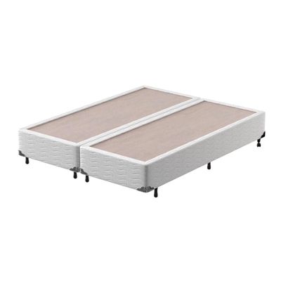 Cama Box King Size Probel Amsterdã D20 D33 com Molas Pocket e Pillow Top 72x193x203 Branco com Preto