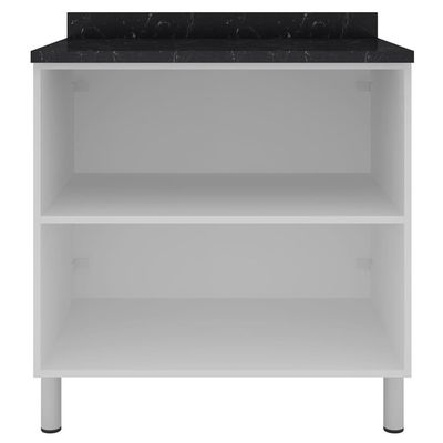 Balcão Duplo Rubi com 2 Portas e 1 Prateleira Bartira Branco