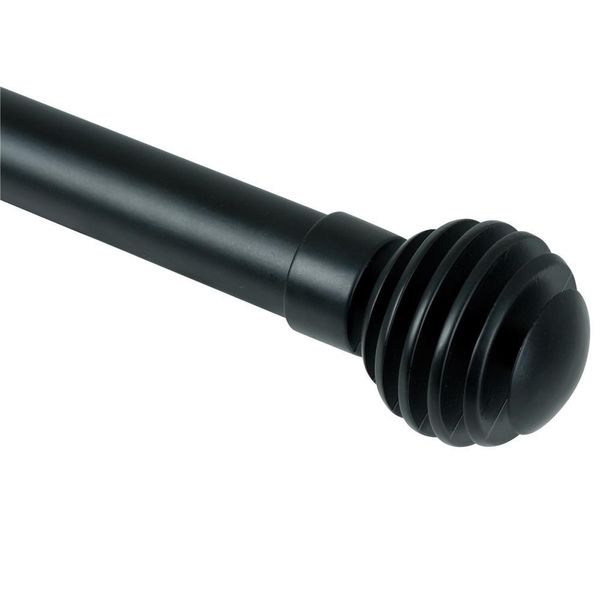 Kit Varão para Cortina Extensivo Evolux Ponteira Esfera 1,20 à 2,10 Metros Preto Kit Varão para Cortina Extensivo Evolux Ponteira Esfera 1,20 à 2,10 Metros Preto