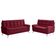 Sofá 3 e 2 Lugares Arezzo em Suede Linoforte Vermelho