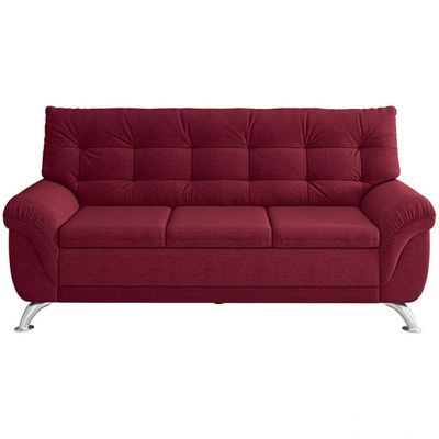 Sofá 3 e 2 Lugares Arezzo em Suede Linoforte Vermelho